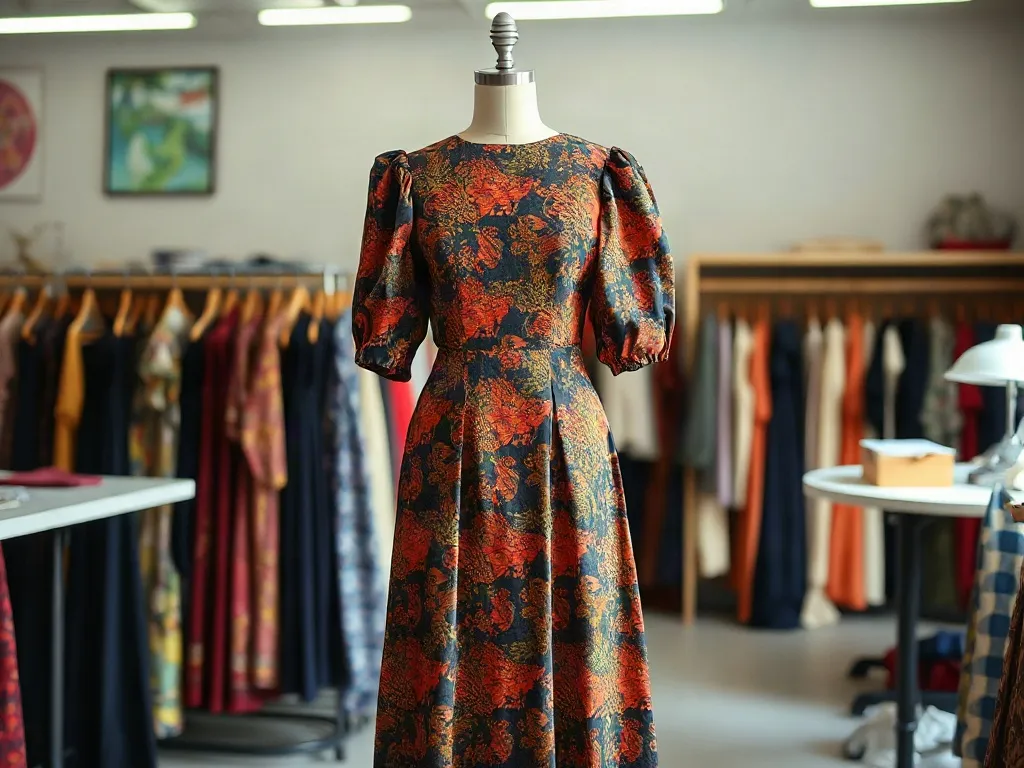 Robe longue en wax, coupe évasée · Accra (2/2)