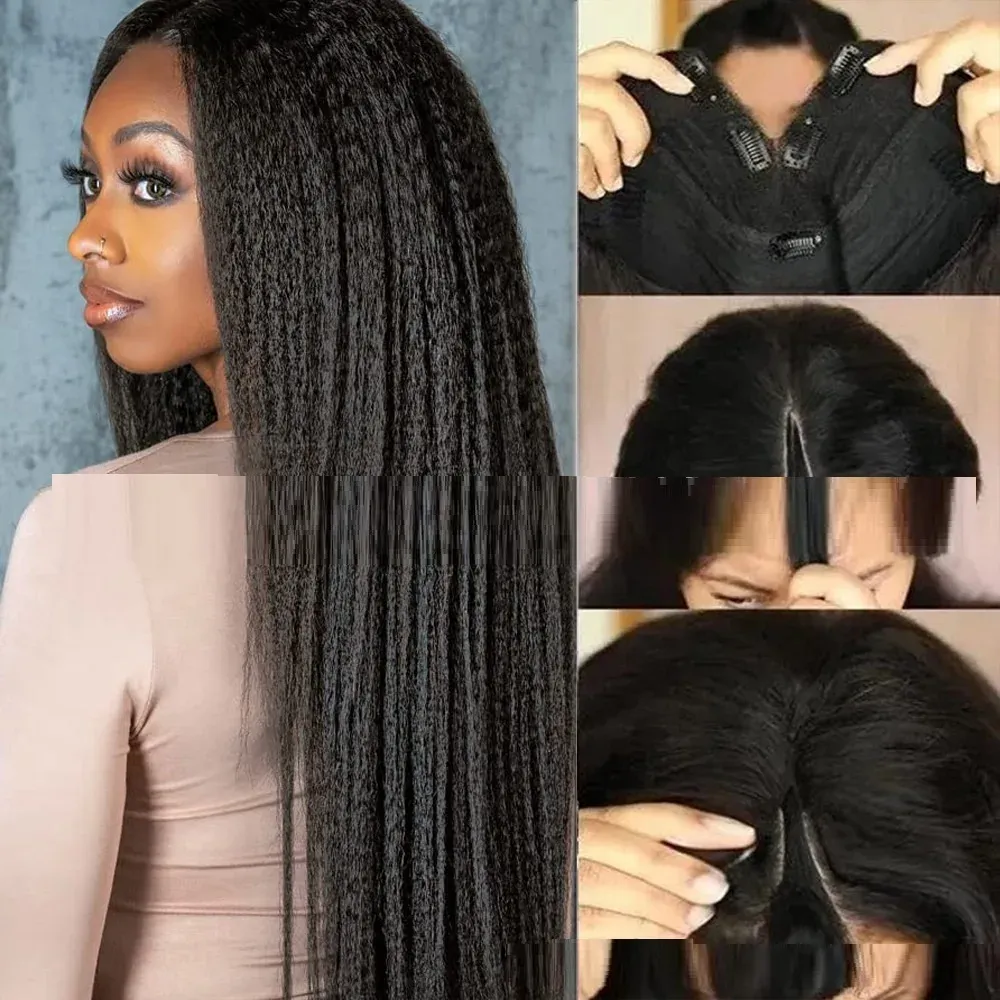 Perruque Yaki Straight Cheveux Humains Sans Dentelle · Libreville (5/8)
