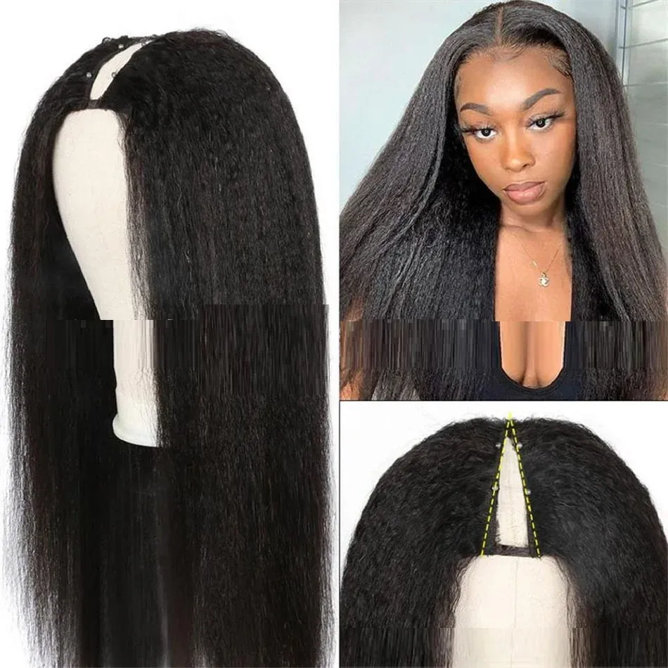 Perruque Yaki Straight Cheveux Humains Sans Dentelle · Libreville (3/8)